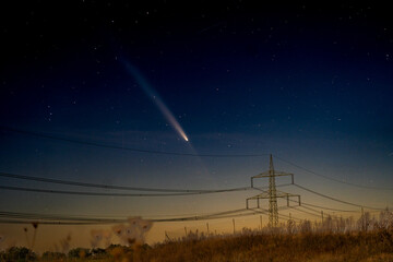 Comet C/2023 A3 Tsuchinshan-ATLAS Sky Sunset