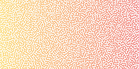 Abstract Reaction-diffusion or Turing pattern natural texture in coral orange and white colour scheme. Linear design with biological shapes. Organic lines in memphis. abstract turing organic wallpape	