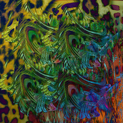 abstract background with flowers