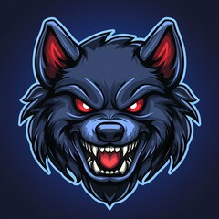 Obraz premium Flat Modern Wolf Logo Design - Vector Icon Illustration