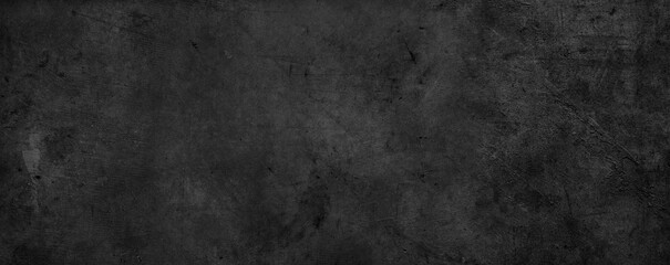 Naklejka premium Dark grey textured black grunge concrete wall background
