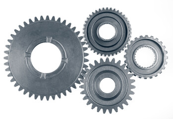 Four steel cog gears