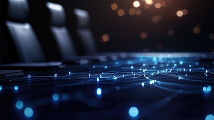 Modern Digital Executive Meeting Setup in Boardroom