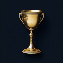 gold cup isolated on black