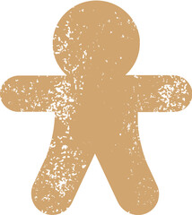 Grunge Christmas gingerbread men
