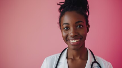 Portrait of a female women's health doctor in a bright modern doctor's office