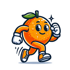 Orange mascot isolated vector illustration