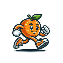 Orange mascot isolated vector illustration
