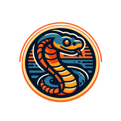 Fototapeta premium Snake modern mascot isolated vector illustration