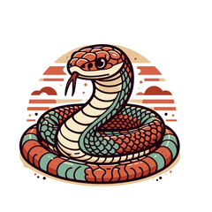 Fototapeta premium Snake modern mascot isolated vector illustration