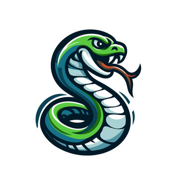 Snake modern mascot isolated vector illustration