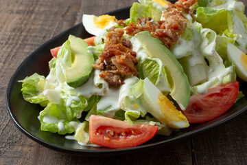 A view of a house salad.