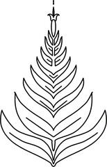 Obraz premium Thai Leaf Pattern Thai Hand Drawn Illustration 