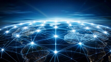 Digital map of the usa  exploring north america s connectivity, data transfer, and cyber technology