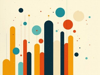 Vibrant Geometric Design with Bold Shapes and Colors for Creative Projects