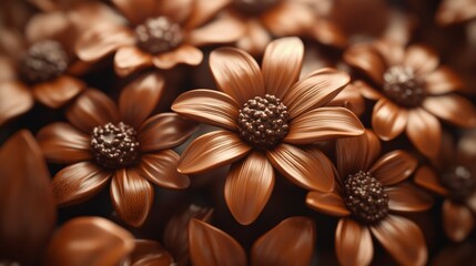 Naklejka premium flower shaped chocolates
