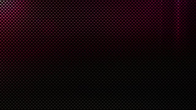 Red Flares on Black Carbon Steel 4K Loop features a metallic black background texture with subtle animated lights and flares in a red hue in a loop.