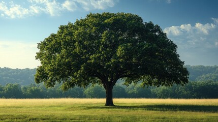 Fototapeta premium A Solitary Tree in a Meadow