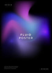 Naklejka premium Vibrant Abstract Gradient Fluid Art Poster Design. Abstract fluid art poster with a gradient effect. Perfect for modern and creative design projects