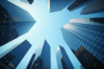 Majestic High-Rises and Urban Skyline - Capturing the Ambition of Modern Architecture