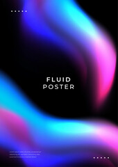Naklejka premium Vibrant Tech Gradient Abstract Background Design. Abstract design featuring vibrant gradients. Perfect for tech, creative, and modern themes, evoking a futuristic and dynamic feeling
