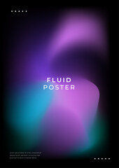 Colorful Abstract Light Waves on Black Background