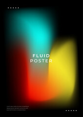Colorful Abstract Light Waves on Black Background