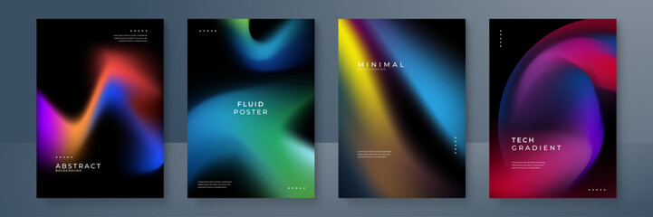 Fototapeta premium Elegant Abstract and Minimal Gradient Poster Vibrant Vivid. Perfect for modern tech themes, minimalistic art, and creative backgrounds in digital projects