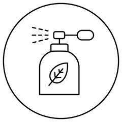 Green Scent Eco-Friendly Perfume Vector Icon Design