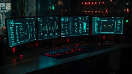 Obraz premium Modern Minimalistic Concrete Coworking Office room with Blank Walls, High Ceilings,and Mockup Frame