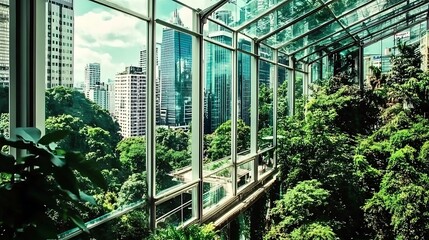 Modern Minimalistic Concrete Coworking Office room with Blank Walls, High Ceilings,and Mockup Frame