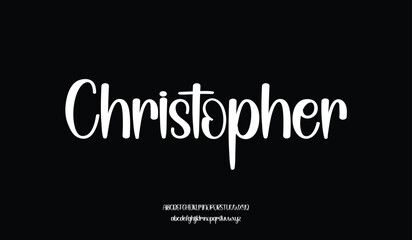 Hand drawn typeface. Handwritten script alphabet isolated on black background. Handmade alphabet for your designs logo, posters, invitations, cards, etc.
