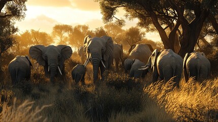 A field study of elephants, focusing on their communication methods and social structures.