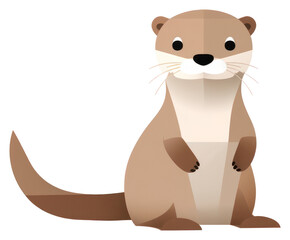 PNG Otter wildlife animal mammal.