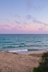 sunset on the beach