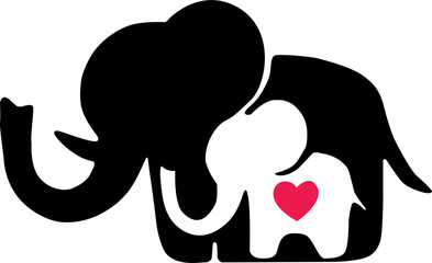 Elephant Silhouette Vector Illustration

