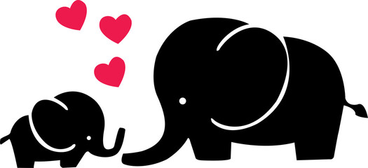 Elephant Silhouette Vector Illustration
