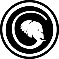 Elephant Silhouette Vector Illustration
