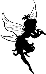 Fairy Silhouette, Fairy SVG, Tooth Fairy Svg, Fairies Svg,magic fairy design	