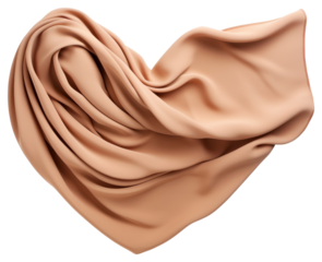 PNG Plain color scraf folded silk white background.