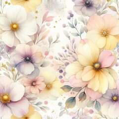 A watercolor painting of a floral bouquet, showcasing delicate beauty and a romantic feel.