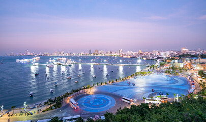  The most beautiful Viewpoint Pattaya Beach in Pattaya city Chonburi,Thailand.Viewpoint Pattaya...