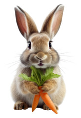 Obraz premium PNG Rabbit carrot vegetable rodent.