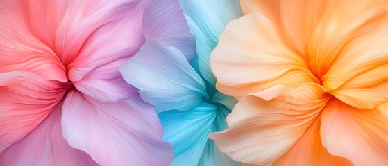 Fototapeta premium Soft Focus Shot of Blooming Cosmos Flowers with Dreamy Pastel Color Palette