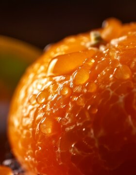 Close-up de una mandarina