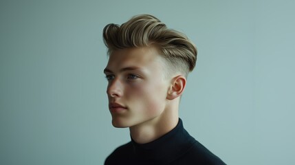 Stylish haircut for blond man