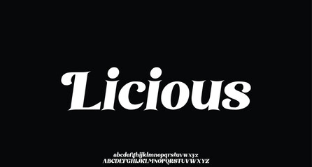 Elegant Font Uppercase Lowercase and Number. Classic Lettering Minimal Fashion Designs. Typography modern serif fonts regular decorative vintage concept. vector illustration
