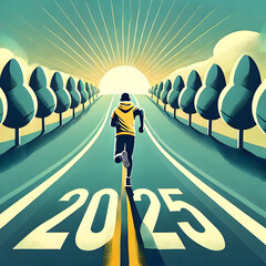 Runner Heading Towards 2025
