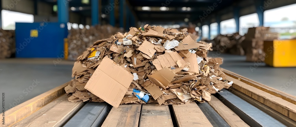 Poster Efficiently Sorting and Organizing Recyclable Materials Such as Plastic Glass Paper and Metal at a Sustainable Recycling Facility or Plant