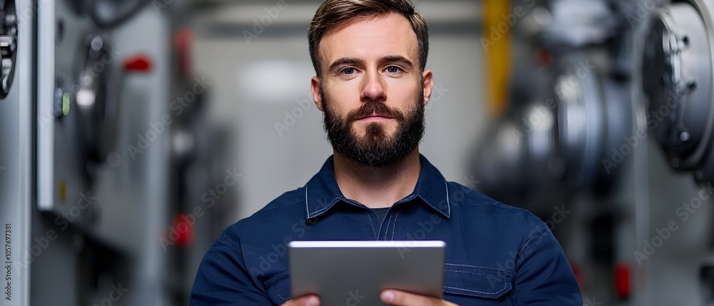 Poster Engineers Monitoring Wind Turbine Performance Data and Analytics on a Tablet Device for Renewable Energy Infrastructure Optimization and Management